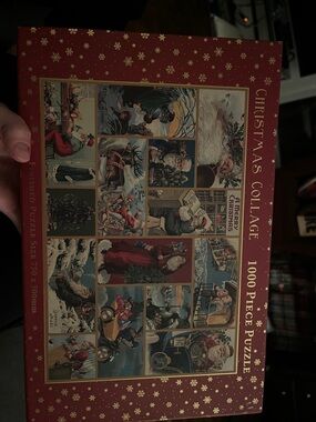 Christmas Collage 1000-Piece Puzzle - Red Holiday Scene